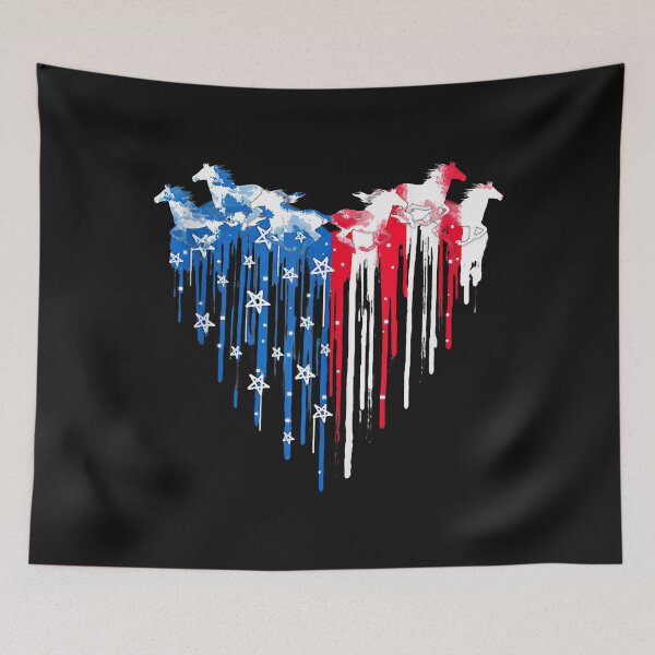 Item preview, Horse American Flag Heart 4th of July USA Patriotic Pride Tank Top designed and sold by Vignette2323.