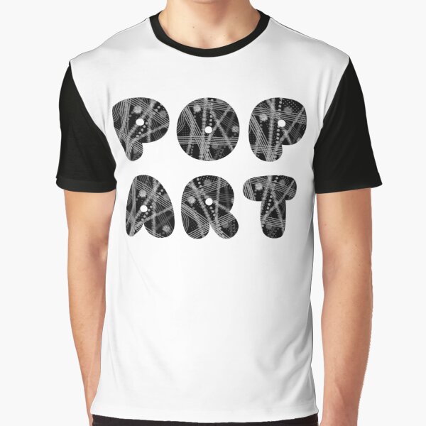 Pop Art - Black and White Graphic T-Shirt