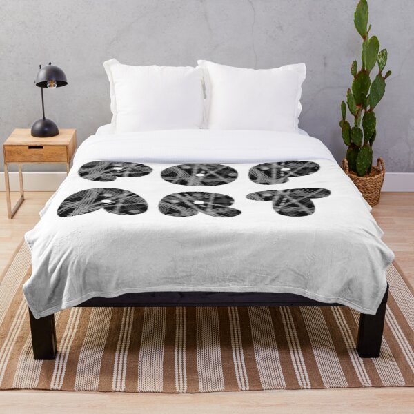 Pop Art - Black and White Throw Blanket