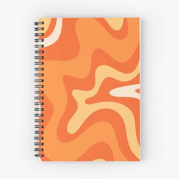 Item preview, Retro Liquid Swirl Abstract Pattern Square Bright Orange Tangerine designed and sold by kierkegaard.