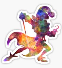 Captain Hook in watercolor Sticker