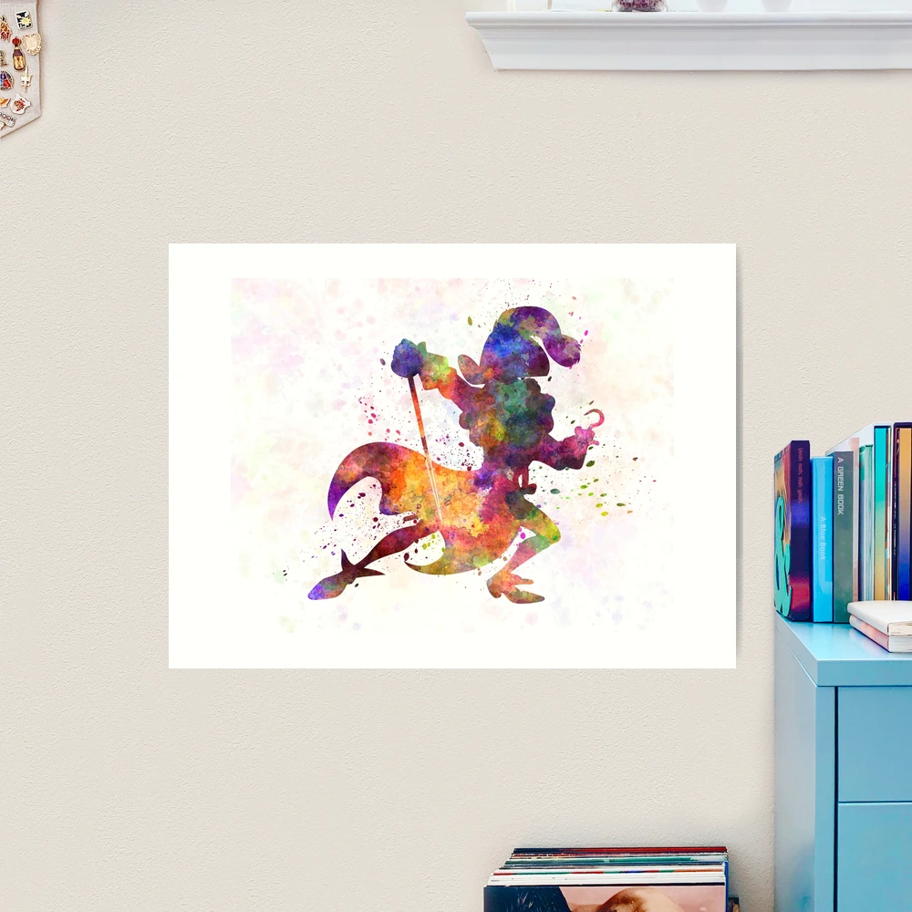 Captain Hook in watercolor Art Board Print by paulrommer