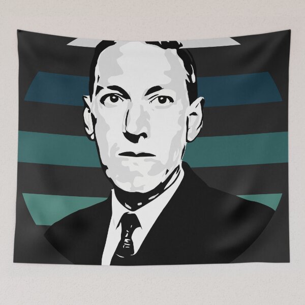 Item preview, HP Lovecraft Bust with Vapourwave Sun designed and sold by BRU Design.