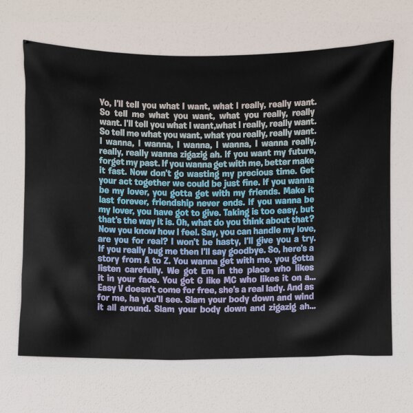 Item preview, Wannabe - Spice Girls (lyrics) v.4 designed and sold by x1brett.