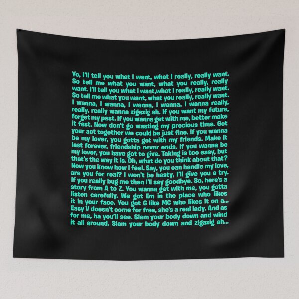 Item preview, Wannabe - Spice Girls (lyrics) v.6 designed and sold by x1brett.