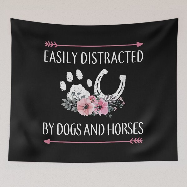 Item preview, Horse Shirts For Women Easily Distracted By Dogs And Horses designed and sold by Vignette2323.