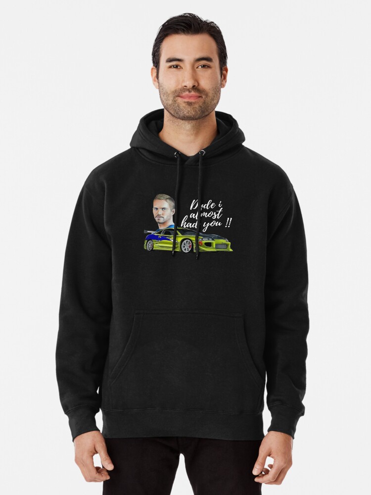 TUNA NO Crust Furious Car Movie Walker - Fleece Pullover Hoodie  (Large,Black) 