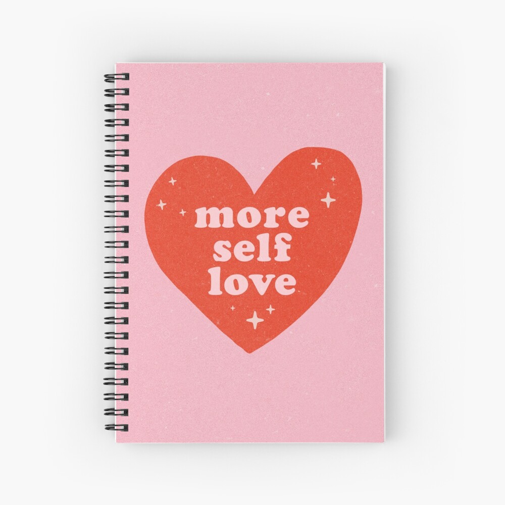 More Self Love {Pretty in Pink & Retro Red) Spiral Notebook