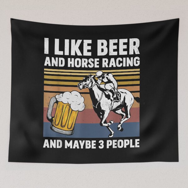 Item preview, I Like Beer And Horse Racing And Maybe 3 People Vintage designed and sold by Vignette2323.