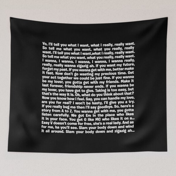 Item preview, Wannabe - Spice Girls (lyrics) v.10 designed and sold by x1brett.