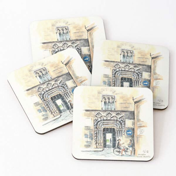 Item preview, Palazzo Abatellis Palermo Sicily - Bella Italia Watercolor Art designed and sold by happyartworld.