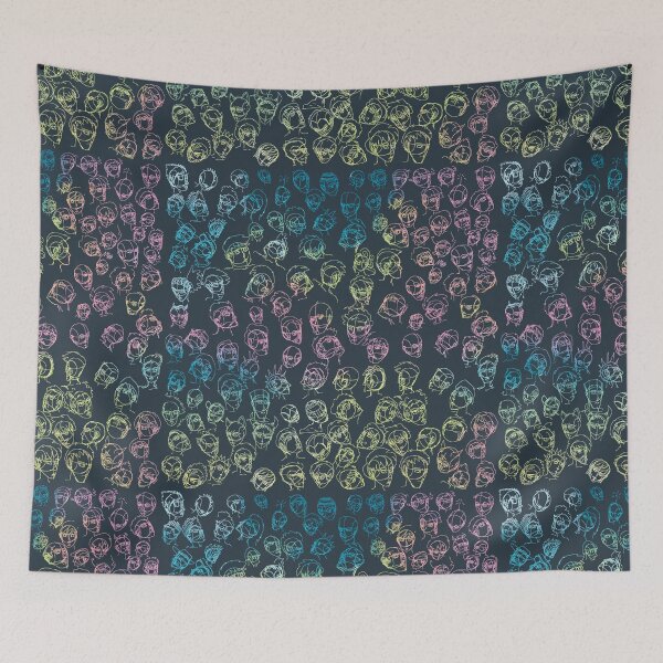 Item preview, Human Head Quick Sketch Pattern - Colorful designed and sold by Chubuter.