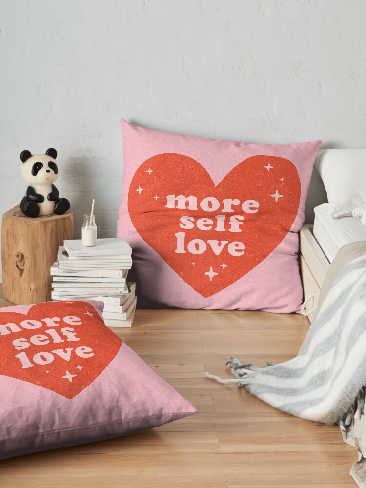 Alternate view of More Self Love {Pretty in Pink & Retro Red) Floor Pillow