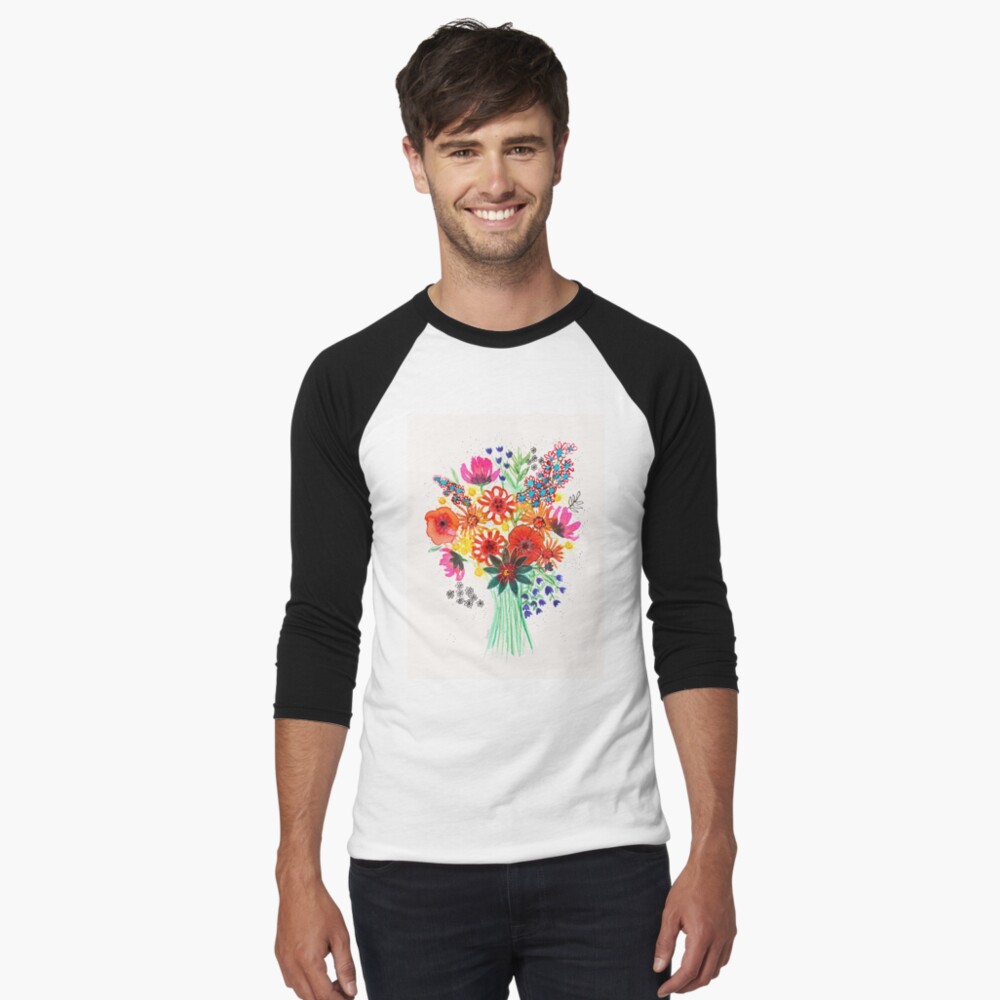 Item preview, Baseball ¾ Sleeve T-Shirt designed and sold by RanitasArt.
