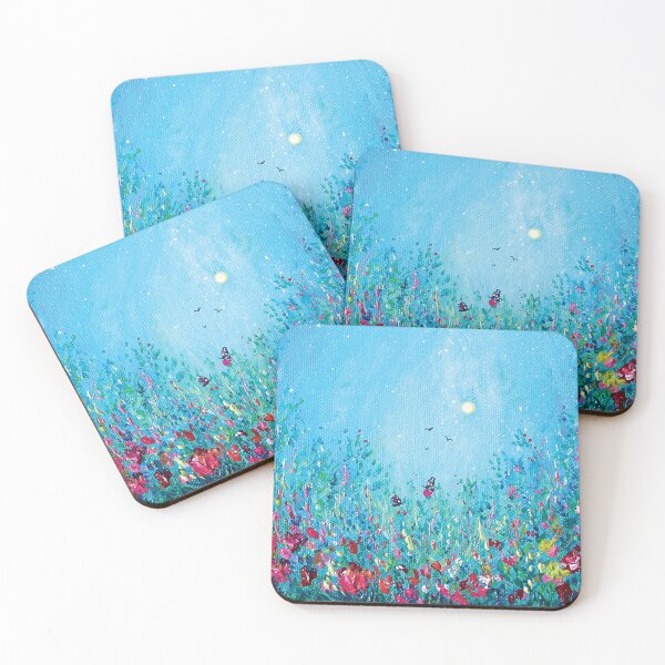 Item preview, Abstract Floral Meadow on Blue Design designed and sold by GayanthiPerera.