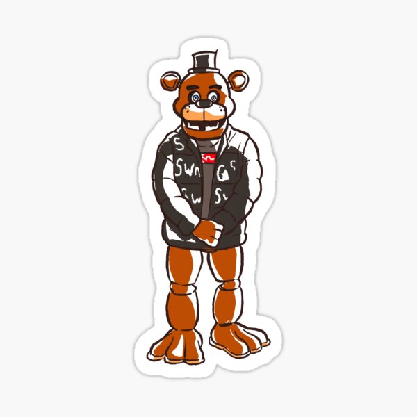 "Freddy SwagBear" Sticker for Sale by JiggidyJakes Redbubble