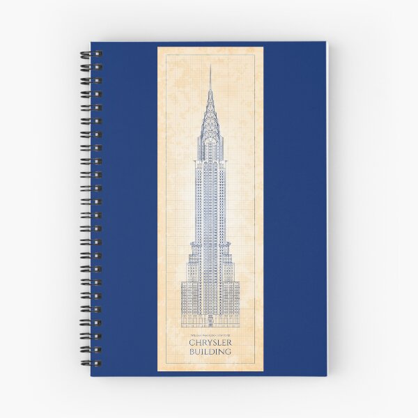 Item preview, Chrysler Building Front - Old Blue Grid designed and sold by BGALAXY.