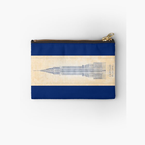 Item preview, Chrysler Building Front - Old Blue Grid designed and sold by BGALAXY.