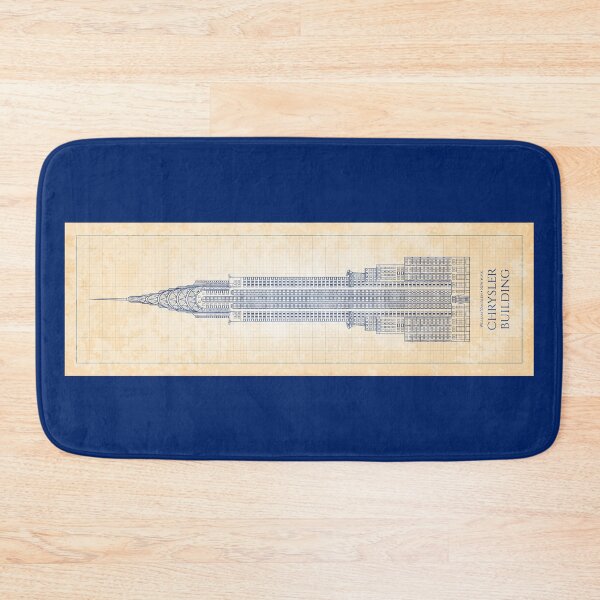 Item preview, Chrysler Building Front - Old Blue Grid designed and sold by BGALAXY.
