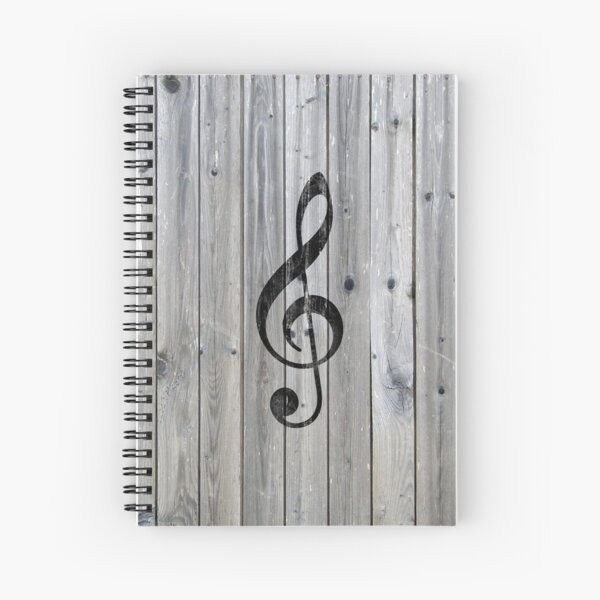 Item preview, Vintage black music note Treble Clef gray wood designed and sold by GirlyTrend.