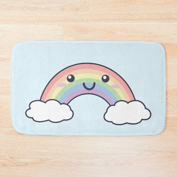 Item preview, Cute Rainbow Design Illustration (With Face) - Soft Pastel Colours designed and sold by HJacka.