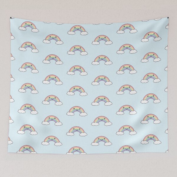 Item preview, Cute Rainbow Design Illustration (With Face) - Soft Pastel Colours designed and sold by HJacka.