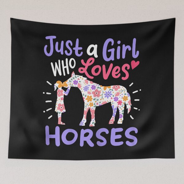 Item preview, Just A Girl Who Loves Horses Cute Gift for Horse Lovers designed and sold by Vignette2323.