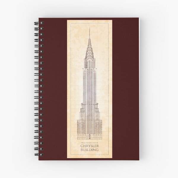 Item preview, Chrysler Building Front - Burgundy Old Blue Grid  designed and sold by BGALAXY.