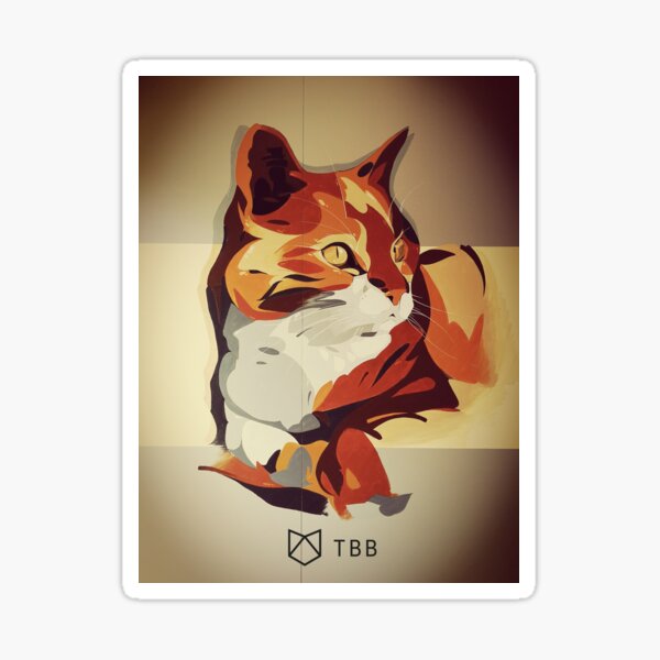 Cat looks back Sticker