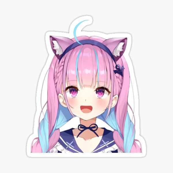 "Minato Aqua Neko - Hololive" Sticker For Sale By TrinityTeesEtc ...