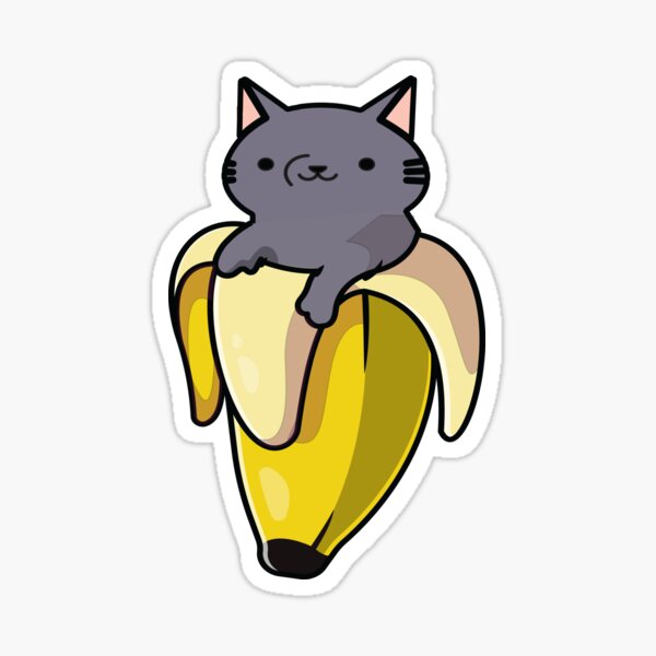 Cat No Banana Sticker By Thewonderboy Redbubble 4780