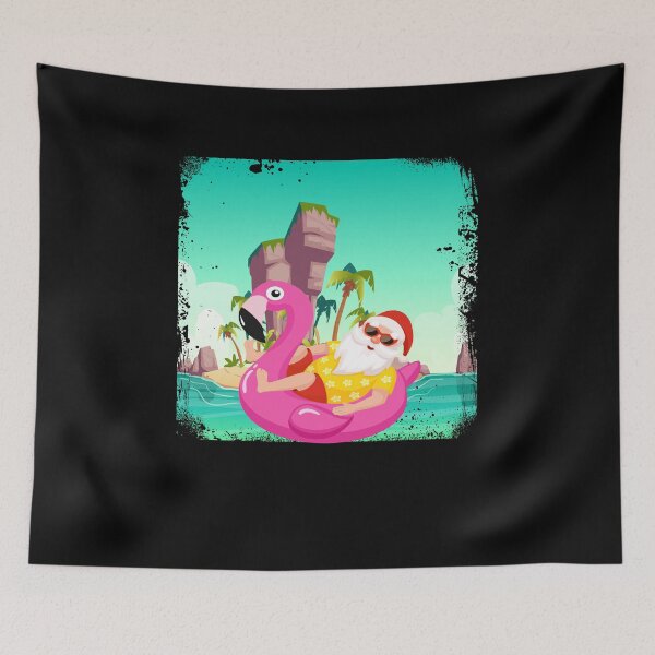 Item preview, Christmas in July Santa hawaii Sunglasses Flamingo FLoat designed and sold by FucaGirl.