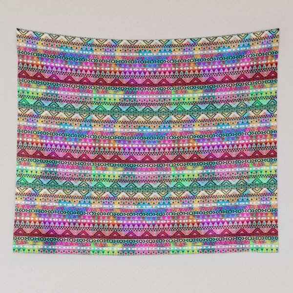 Item preview, Neon Pink Purple Bright Andes Abstract Aztec Pattern designed and sold by GirlyTrend.