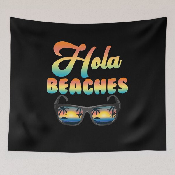 Item preview, Hola Beaches Tank Top Funny Beach Vacation Summer designed and sold by FucaGirl.
