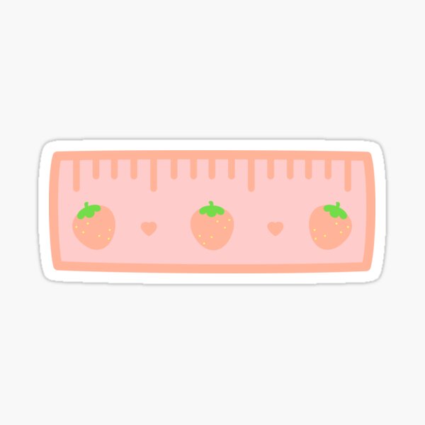 Kawaii Strawberry Flavor Stickers ~ Pink Stickers Cute Stickers Girly Stickers