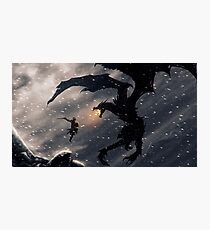Warrior slaying a dragon Photographic Print
