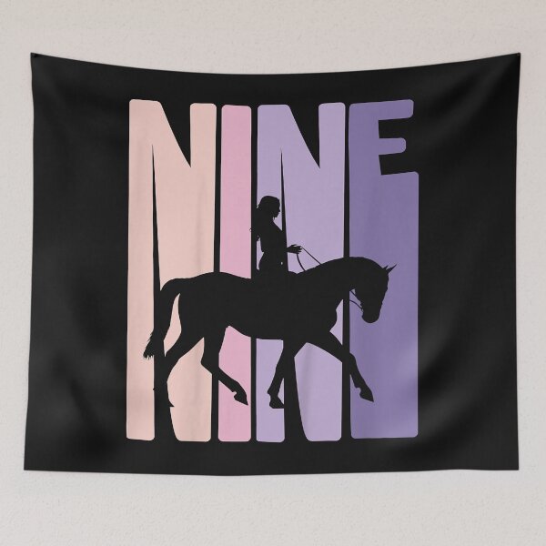 Item preview, Kids 9th Birthday Gift Horse Rider Fan 9 Years Girls designed and sold by Vignette2323.