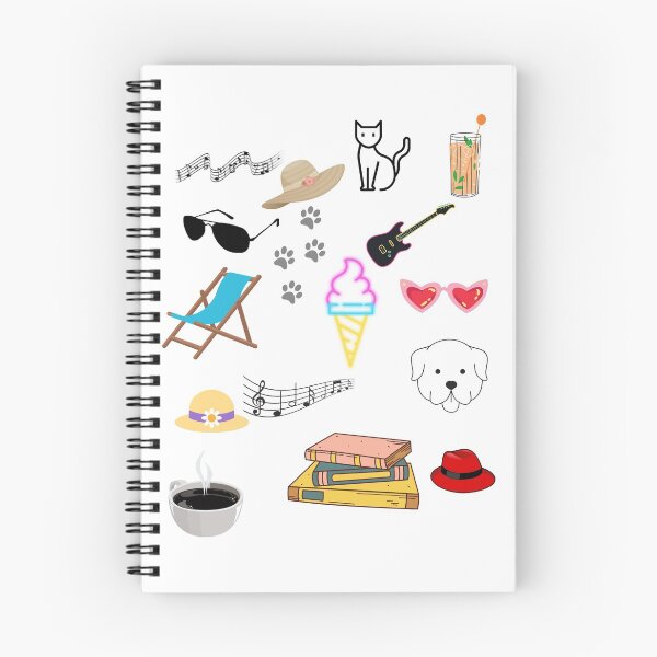 Item preview, Dog, cat, music, guitar, paws, beach, sunglasses, books, ice cream designed and sold by Echo Aesthetics.