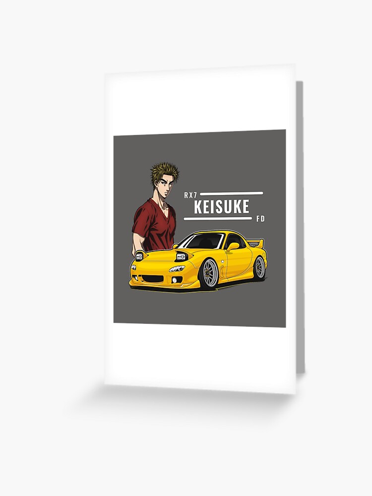 Keisuke Takahashi rx7 FD redsuns Greeting Card for Sale by MOTOSHIFT