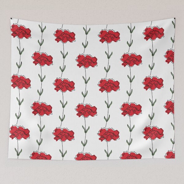 Item preview, Carnation One Line Drawing designed and sold by c-vector-studio.