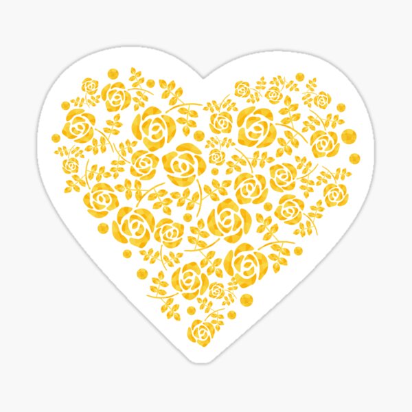 Rose modeled in a heart Sticker