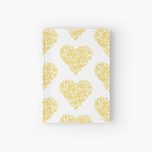 Rose modeled in a heart Hardcover Journal
