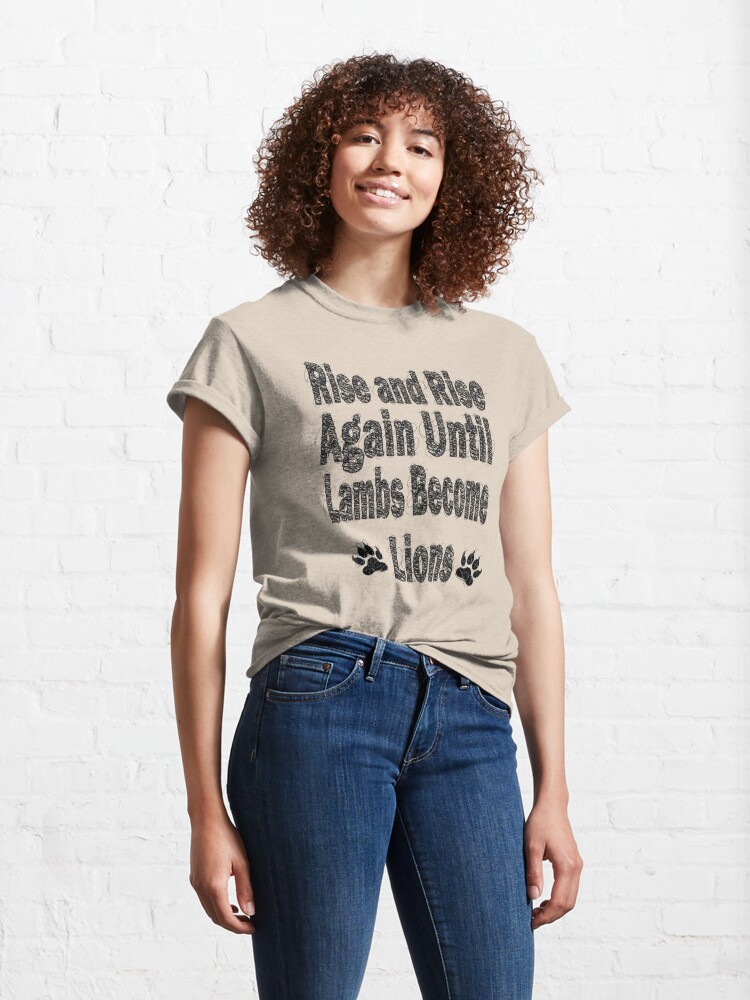 Ladies Relaxed V-neck The Lions Make Me Drink T-shirt - Heather