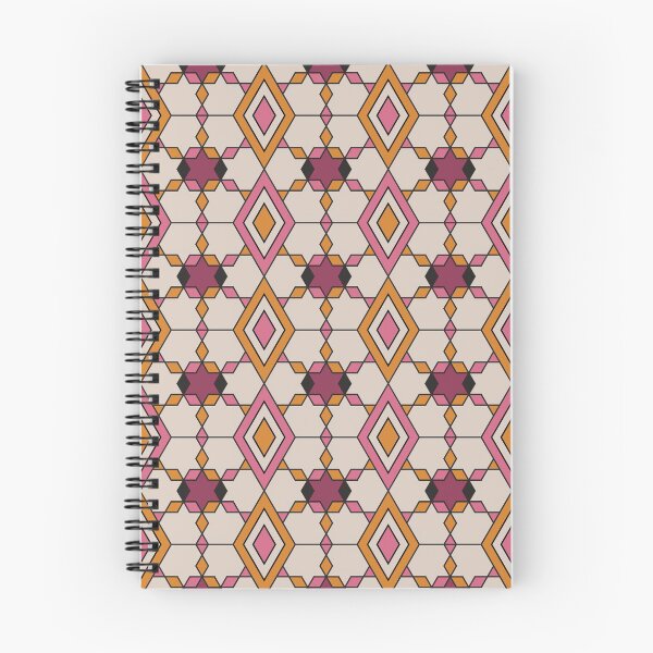 Artikelvorschau, Hexagon, Stern, Raute, zartrosa, creme, bordeaux, orange, Muster Print für Modern minimalistisch, skandinavisch, rustikal, Raumdekoration, helle Farbe, Vintage, Retro entworfen und verkauft von BONBcreative.