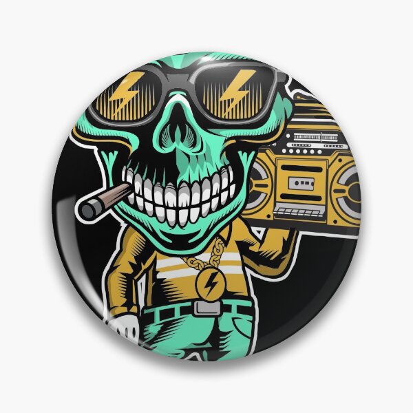 Artikelvorschau, Blue Skull Boombox entworfen und verkauft von obviouslogic.