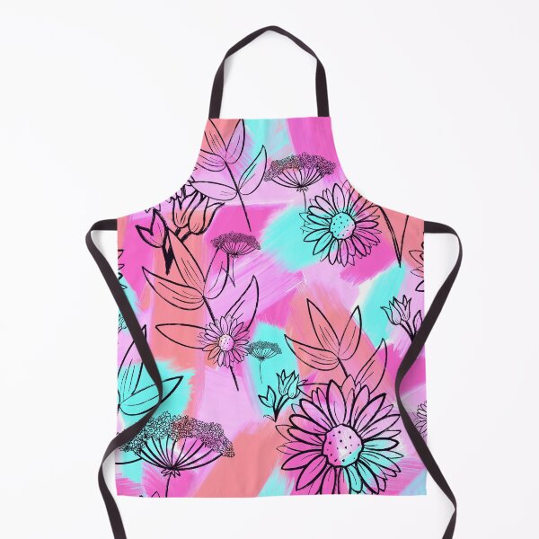Item preview, Pink and Orange Paintbrush Florals designed and sold by DesignsByJaycee.
