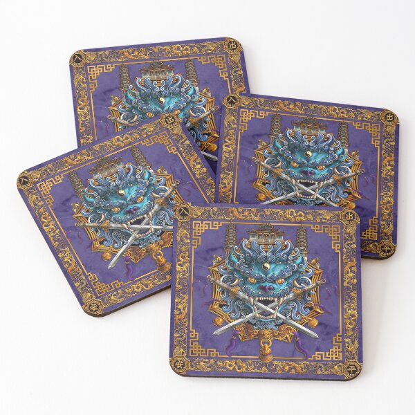 Item preview, Chinese Lion from Taiwan - Cyan, Black and White designed and sold by Abysm Internal.
