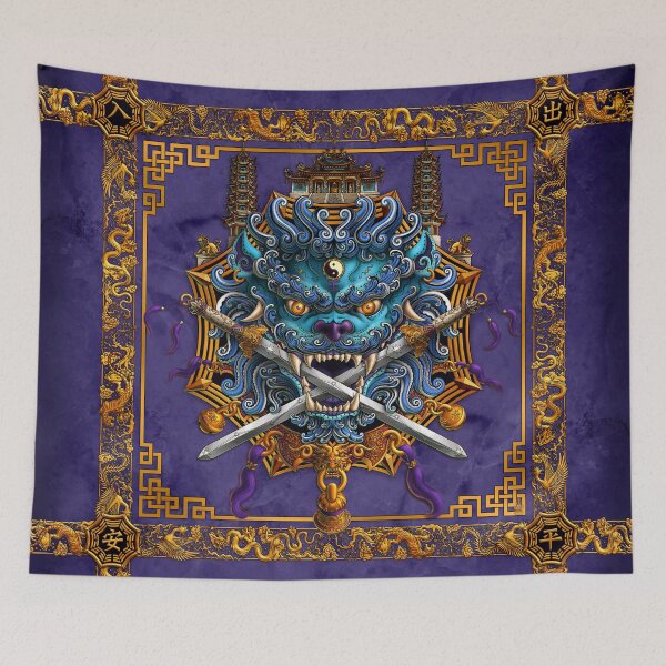 Item preview, Chinese Lion from Taiwan - Cyan, Black and White designed and sold by Abysm Internal.
