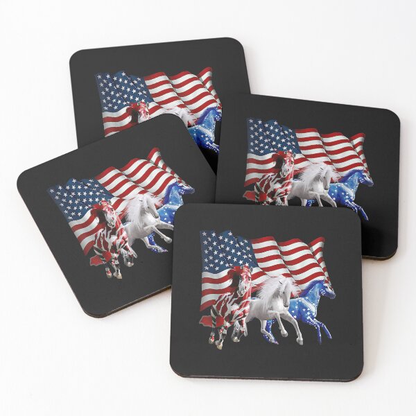 Item preview, Patriotic US Flag 4th Of July Horse Lovers designed and sold by Vignette2323.