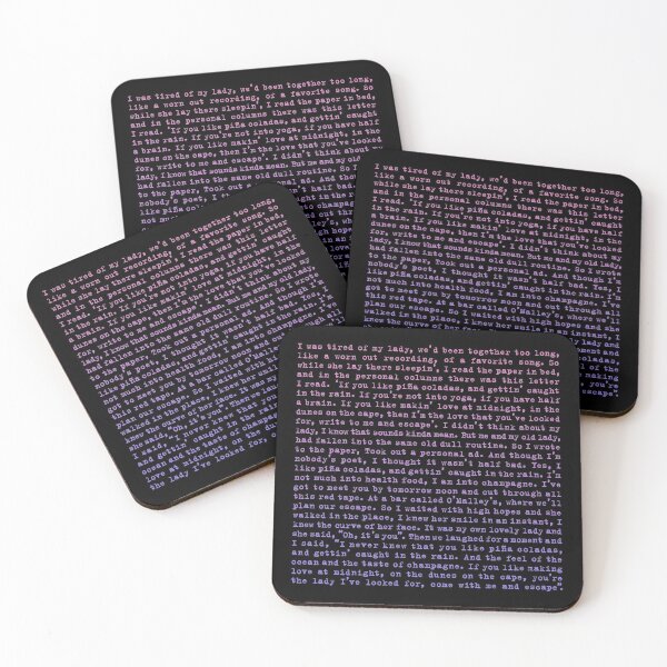Item preview, Escape (The Pinã Colada Song) - Rupert Holmes - Lyrics v.2 designed and sold by x1brett.